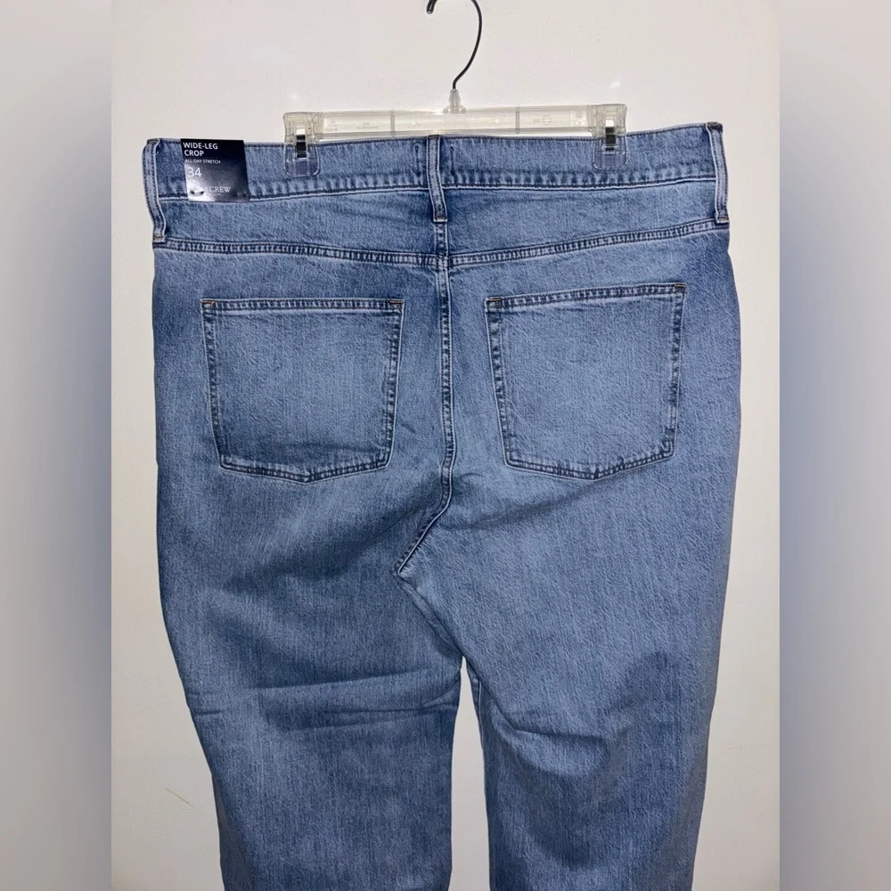 NWT J.Crew Wide-leg cropped jean in all-day stretch Size 34 Denim Casual Summer